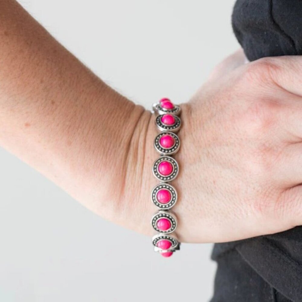 Paparazzi Jewelry - Globetrotter Goals - Pink Bracelet - NEW!!!